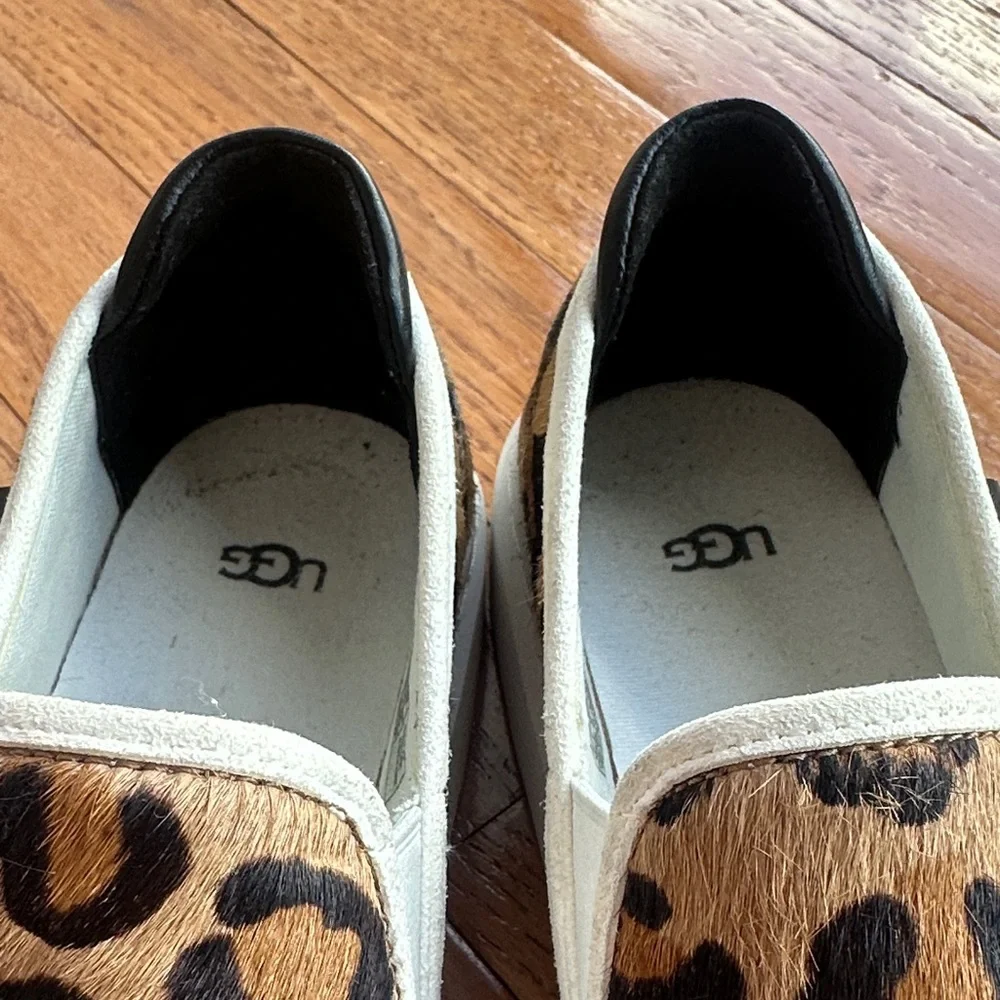 Leopard Print Slip-On UGG Jass Exotic Calf Hair Sneakers - Women's Size 7 GUC